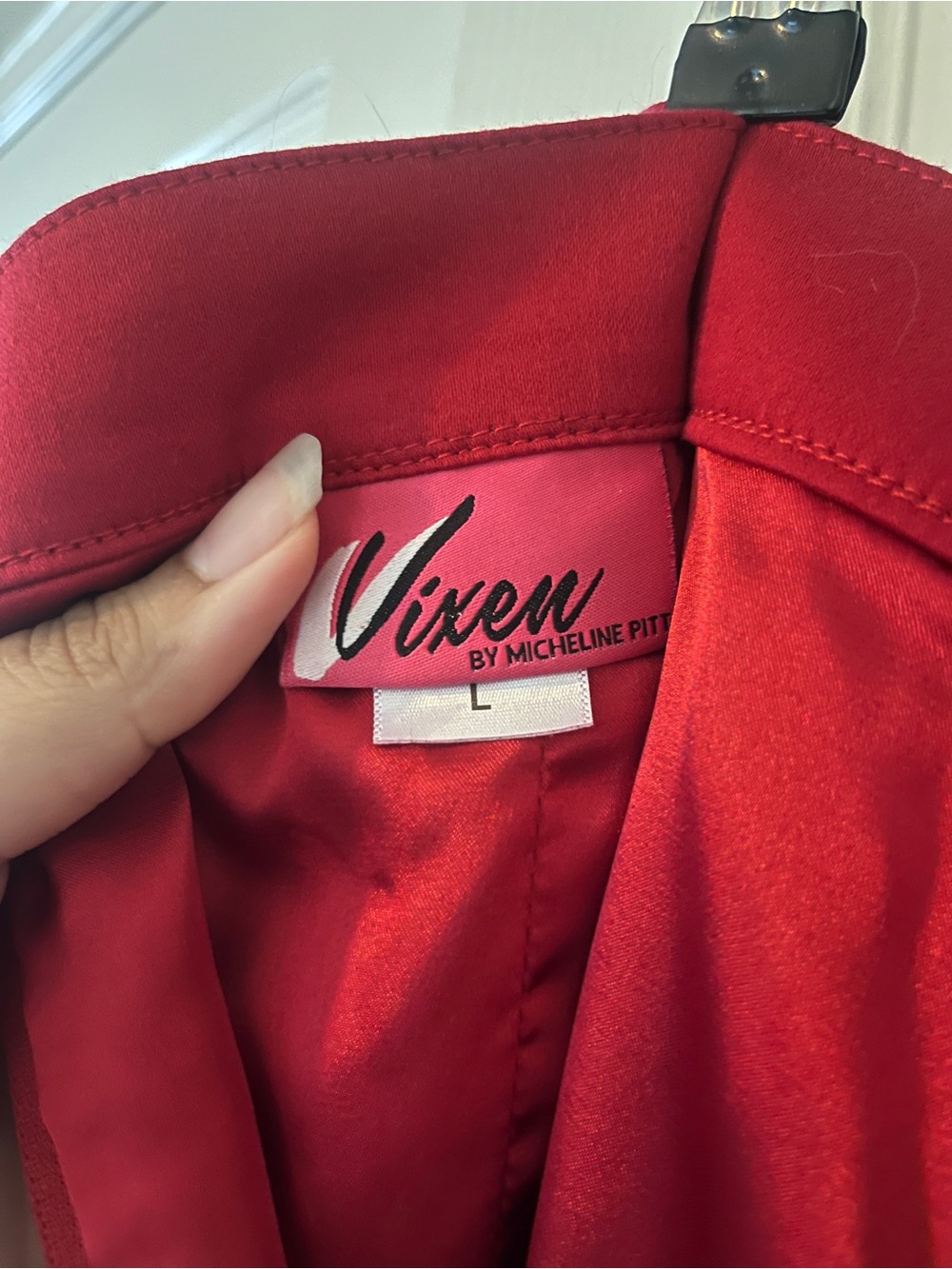 Vixen by Micheline Pitt Red Pencil Skirt - Picture 4 of 4